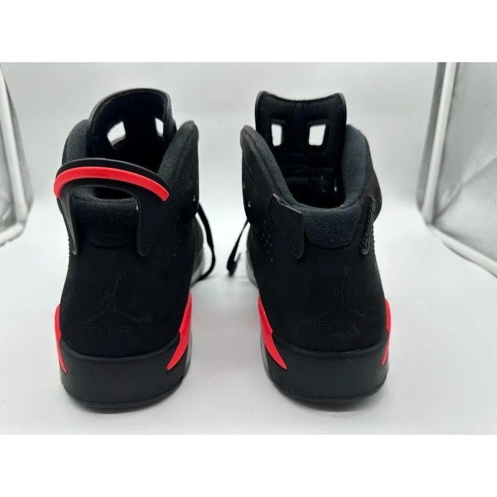 Jordan 6 Retro Infrared Black Red Basketball Sneakers 384664-060 Mens